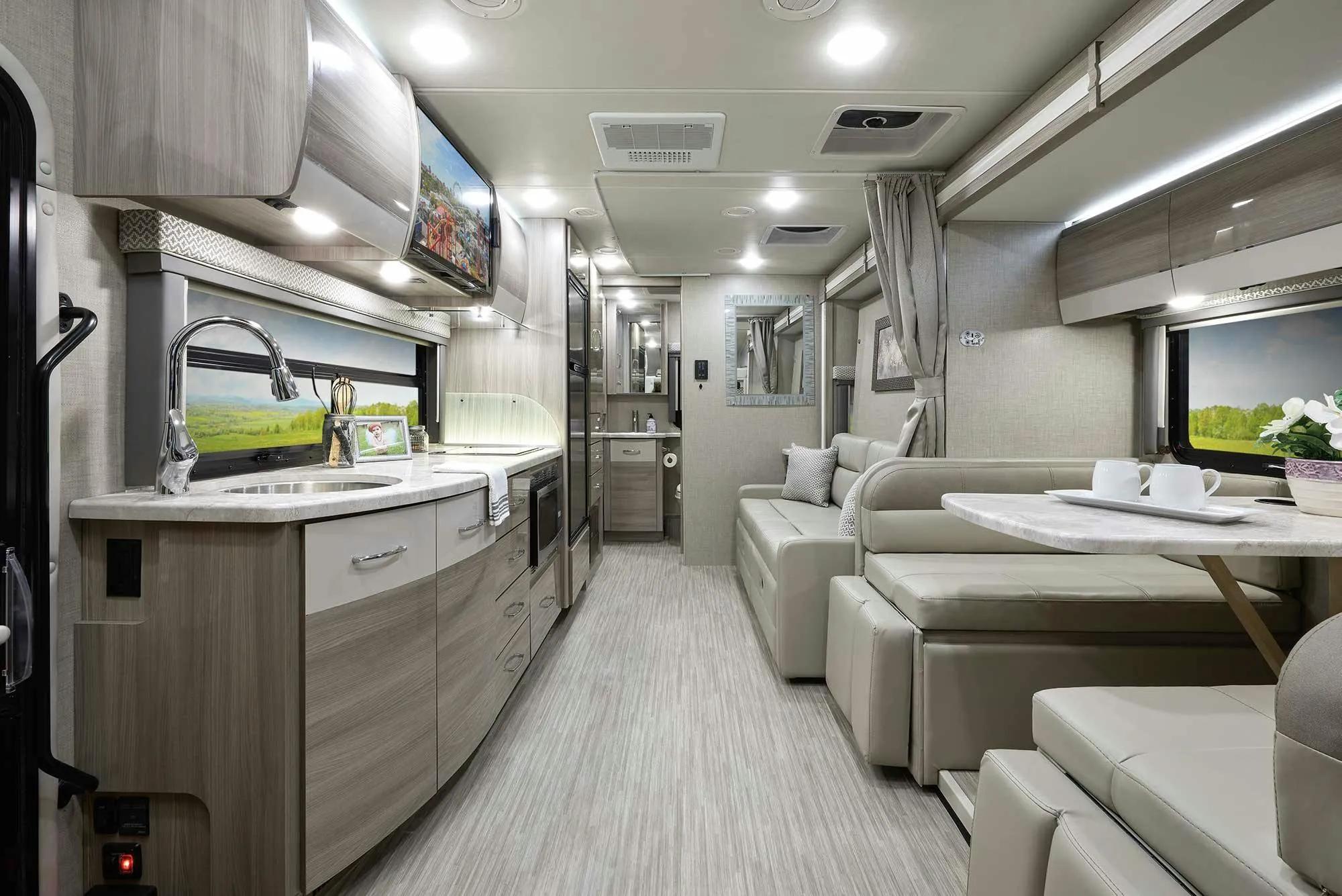 2022 Thor Tiburon Mercedes Sprinter RV 24FB Front to Back - Silver Strand Miami Modern Cabinetry