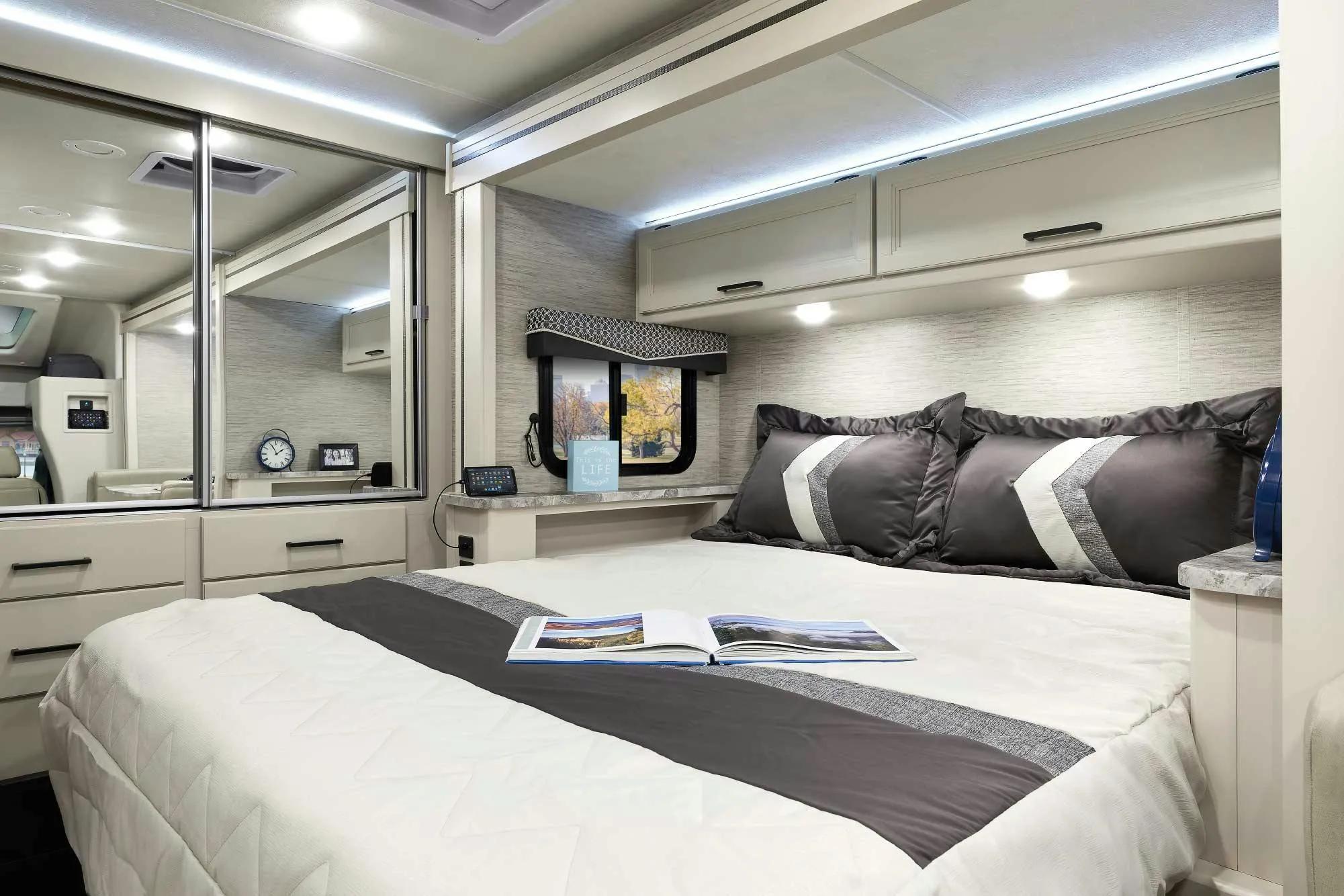 2022 Thor Compass AWD Class B+ RV 23TW Bedroom - Home Collection™ Estate Grey Ivory Coast Cabinetry