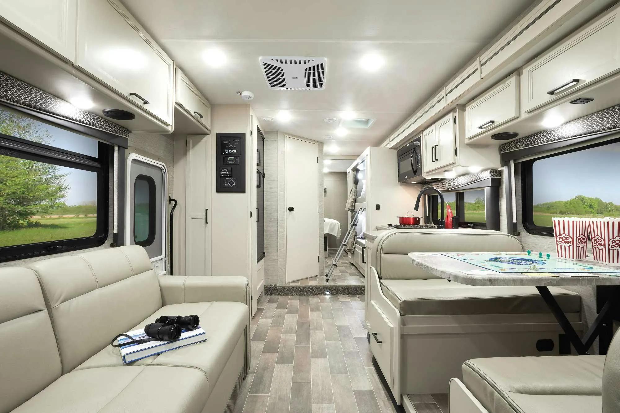 2022 Thor Chateau Class C RV 31E Front to Back - Home Collection™ Estate Grey Ivory Coast Cabinetry