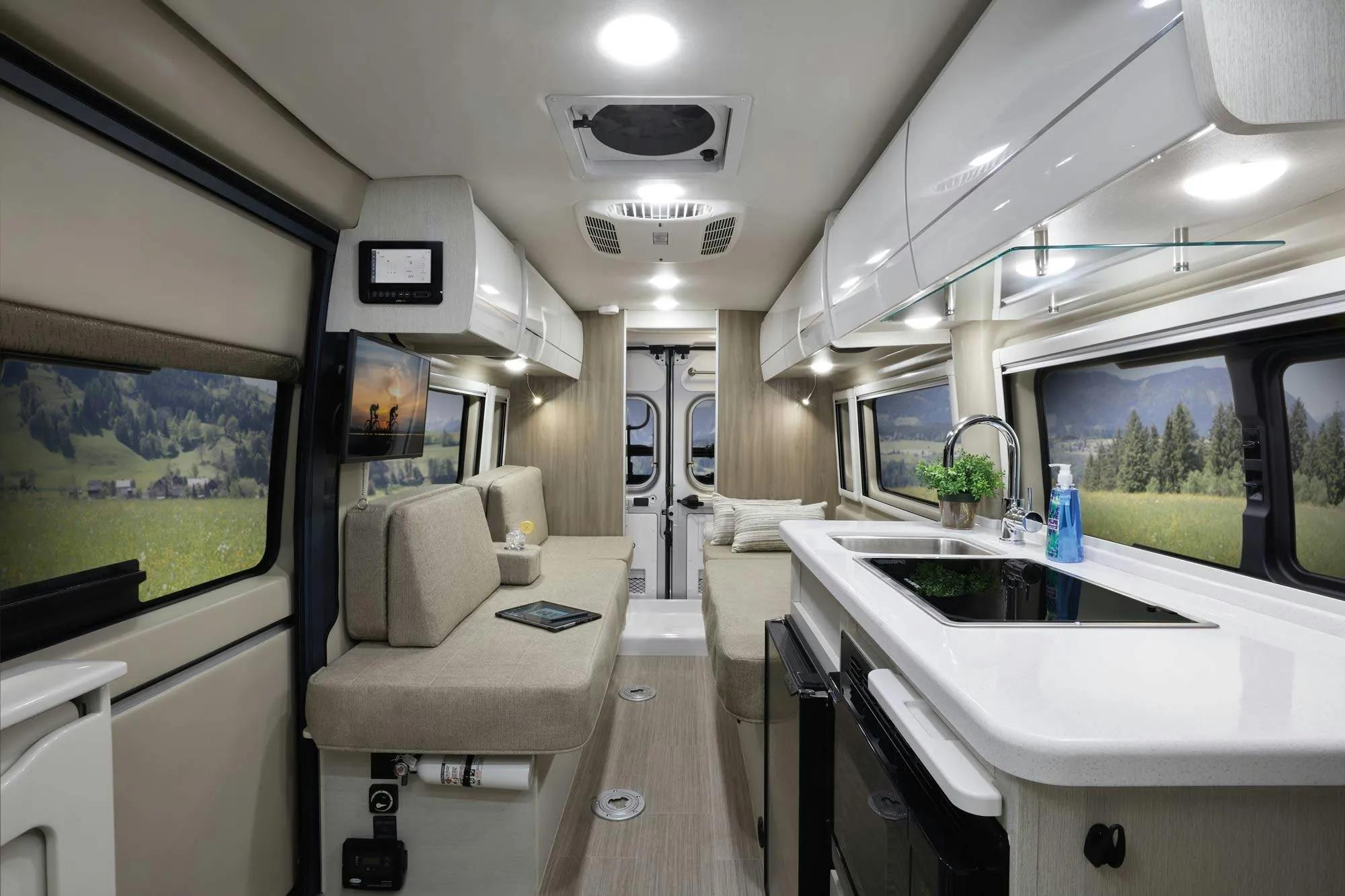 2021 Thor Tellaro Class B RV 20L Front to Back - Crisp Linen Modern White Cabinetry